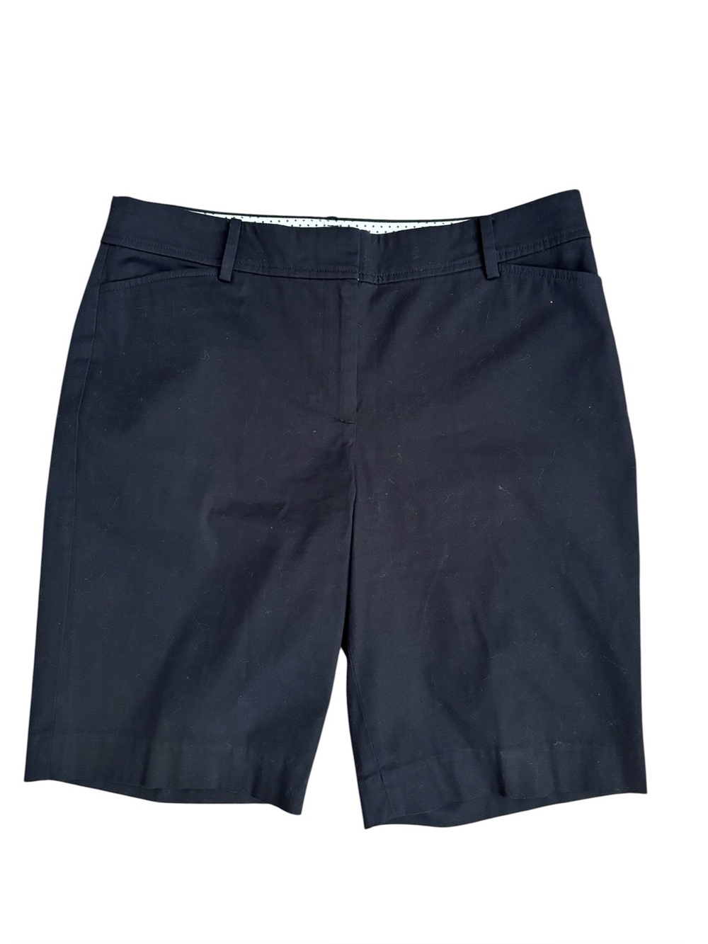 Talbots Black Perfect Short Bermuda Flat Front Size 10